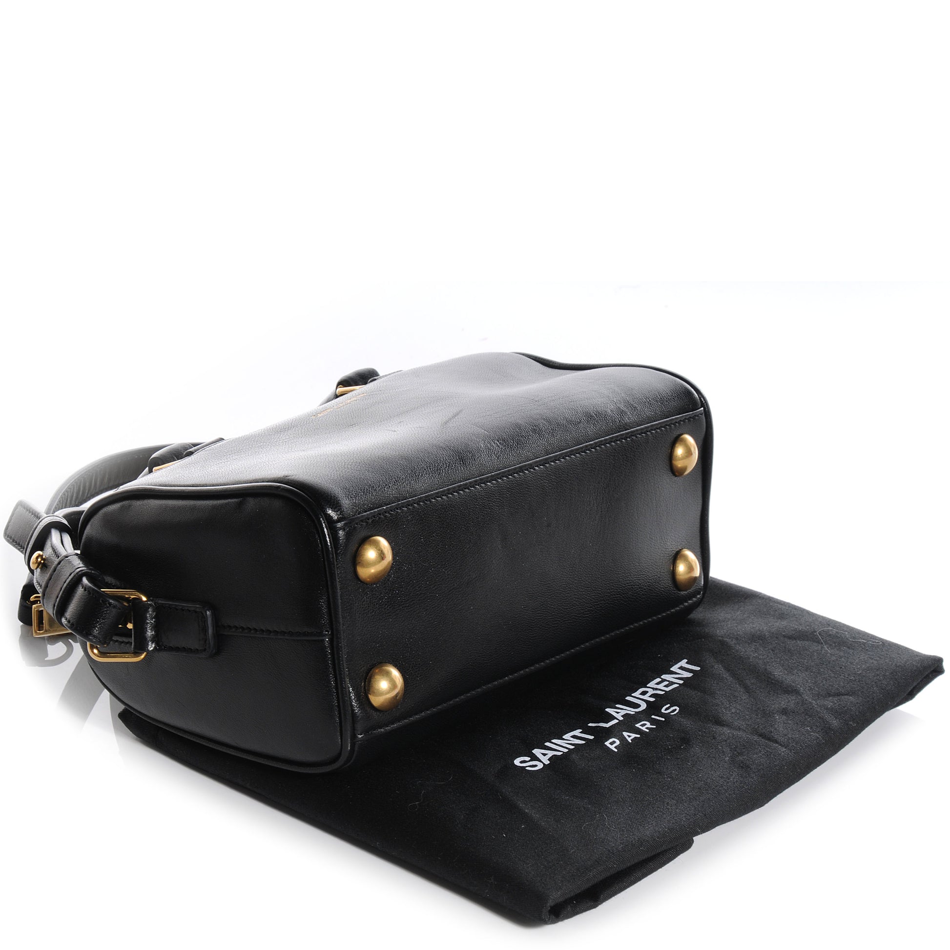 Saint Laurent Leather Classic Duffle Toy Black 4 of 8
