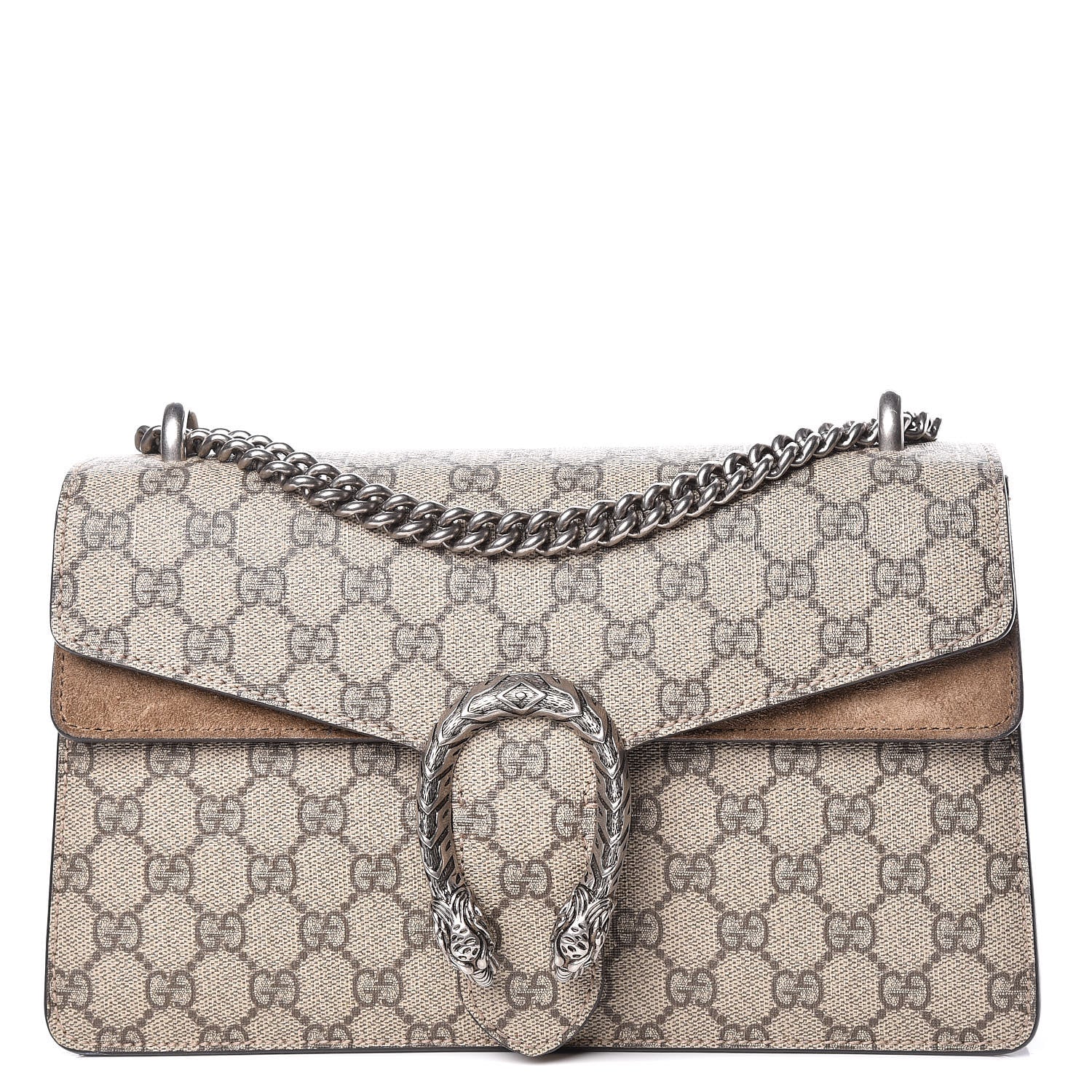 Gucci GG Supreme Monogram Small Dionysus Shoulder Bag Taupe 1 of 14