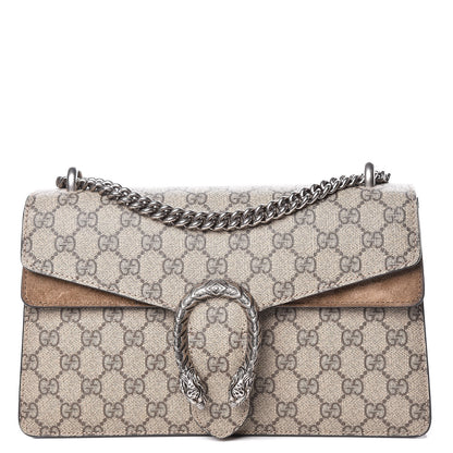 Gucci GG Supreme Monogram Small Dionysus Shoulder Bag Taupe 1 of 14