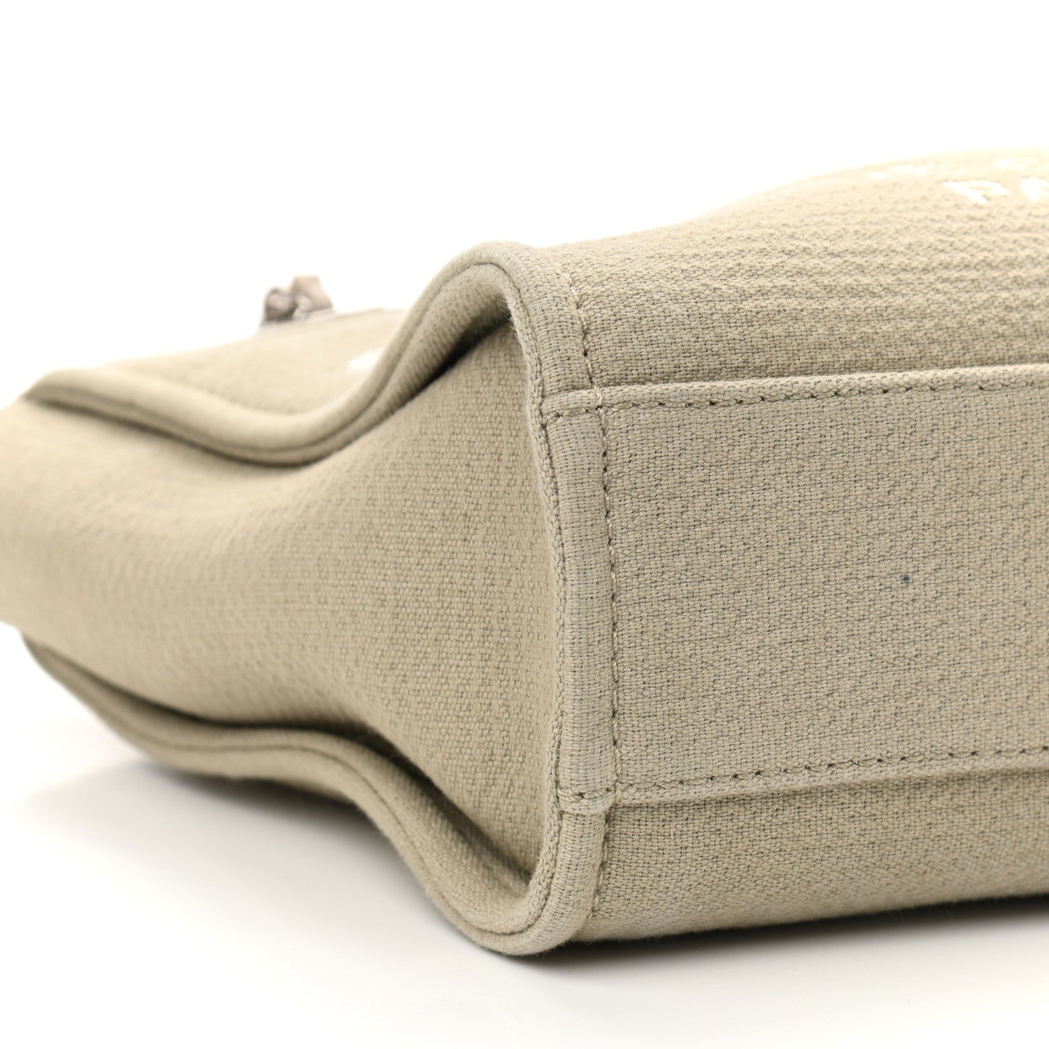 Chanel Canvas Mini Deauville Tote Beige 9 of 10