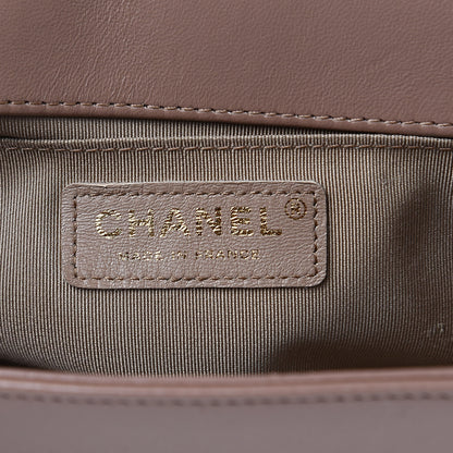 Chanel Lambskin Quilted Medium Boy Flap Dark Beige 6 of 17