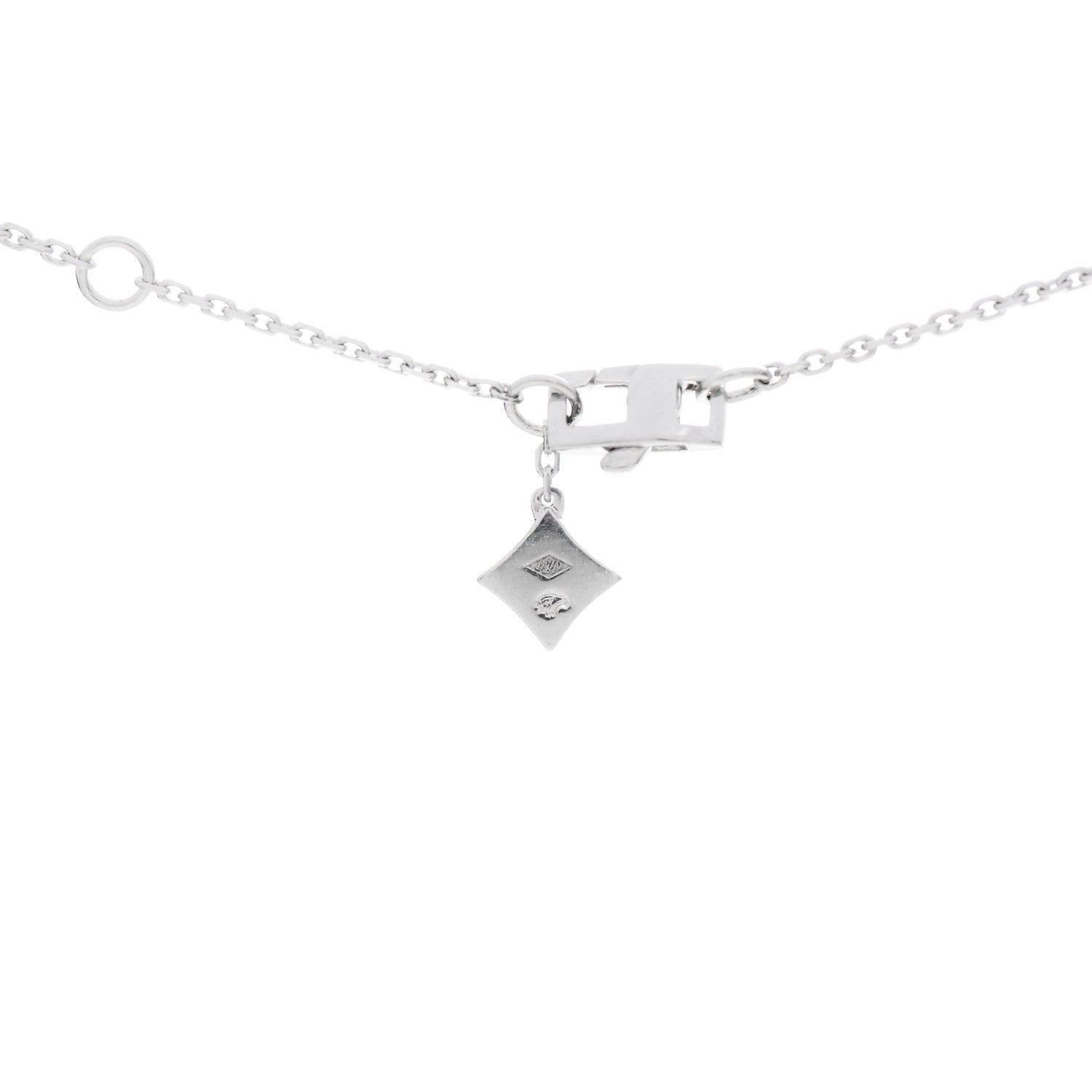 Louis Vuitton 18K White Gold Diamond Les Ardentes Pendant Necklace 5 of 6