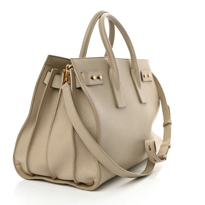 Saint Laurent Grained Calfskin Large Souple Sac De Jour Dark Beige 3 of 15