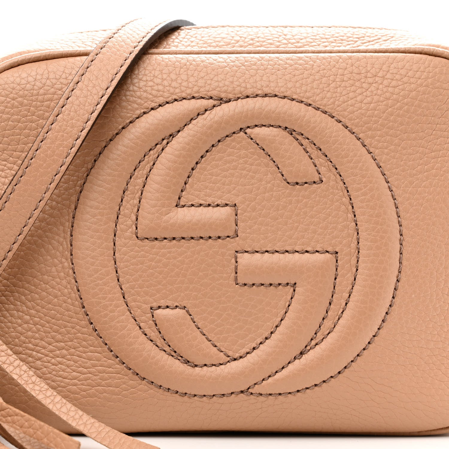 Gucci Pebbled Calfskin Small Soho Disco Bag Camelia 8 of 11