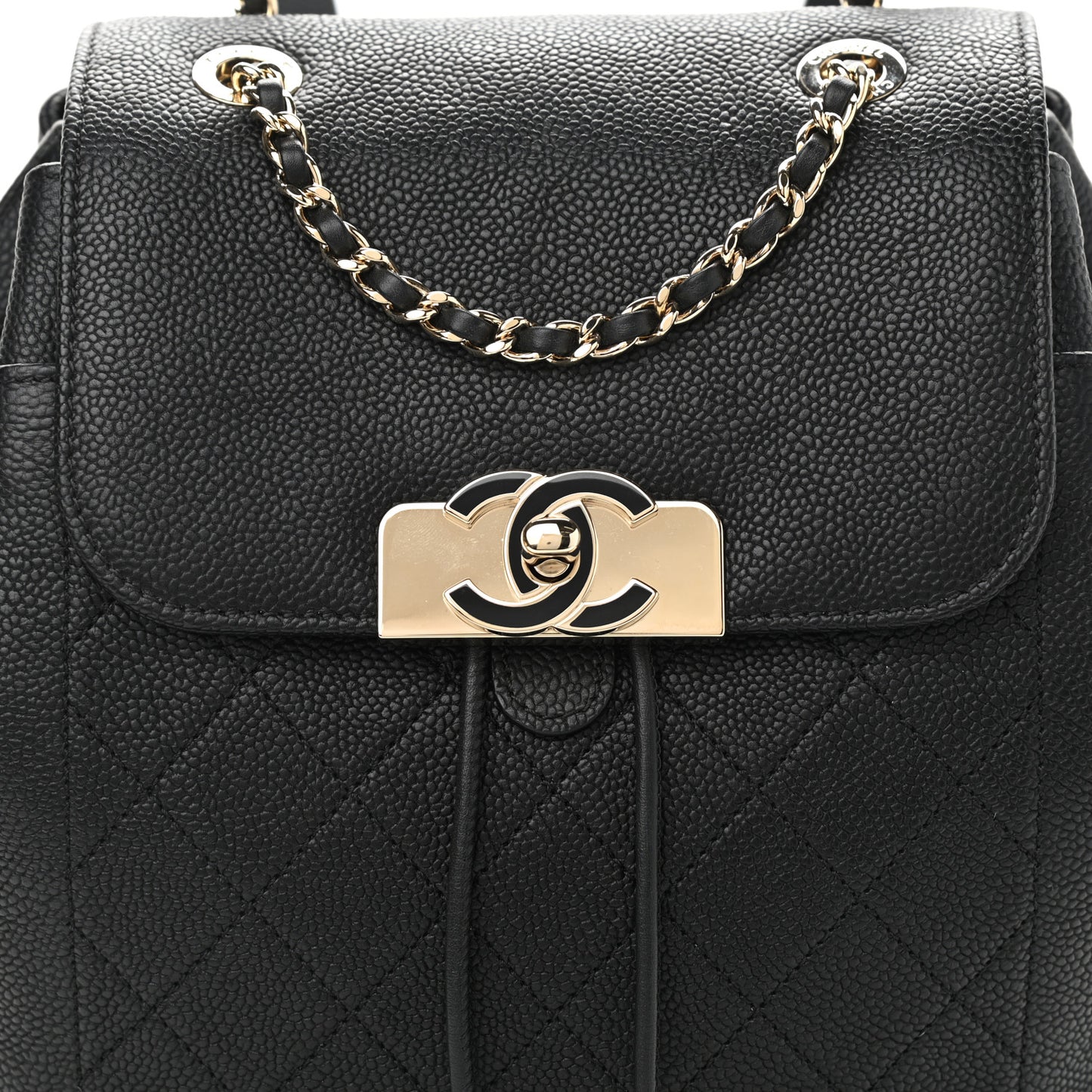 Caviar Quilted Backpack Black