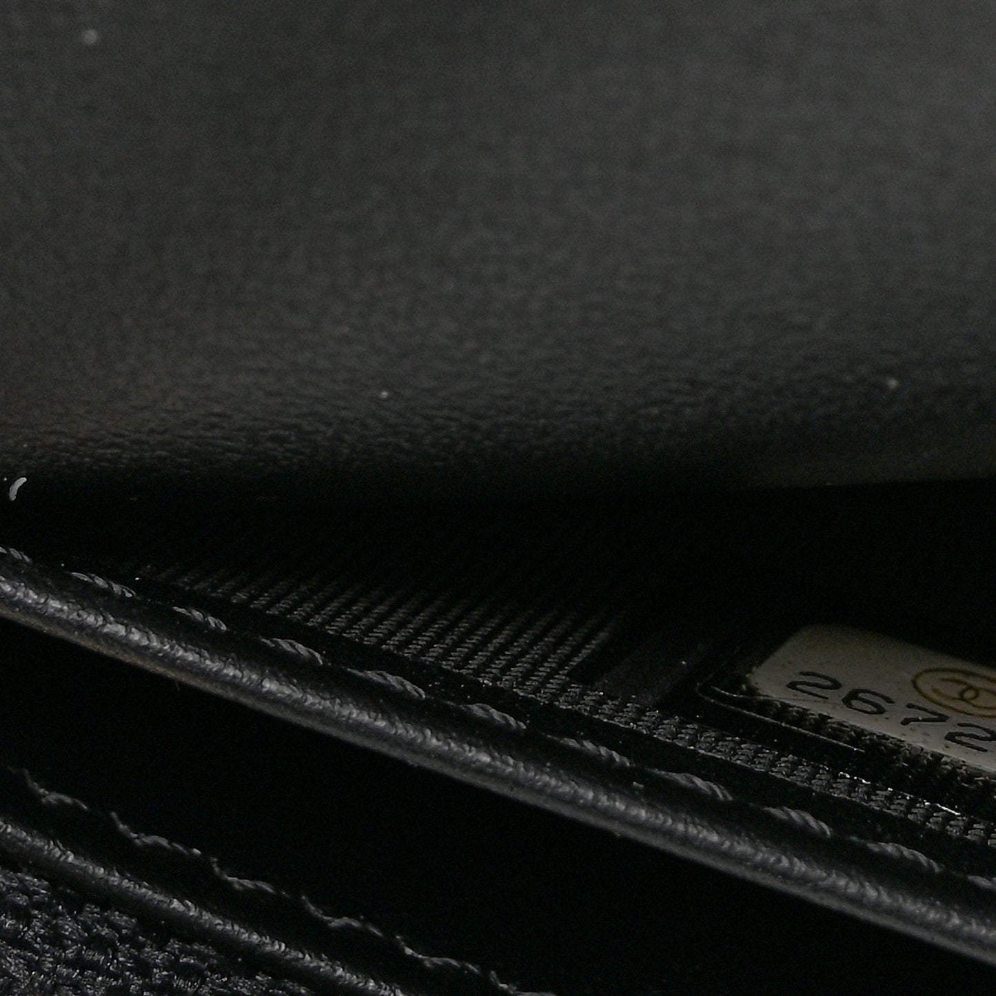 Shiny Calfskin Quilted Flap Wallet Black