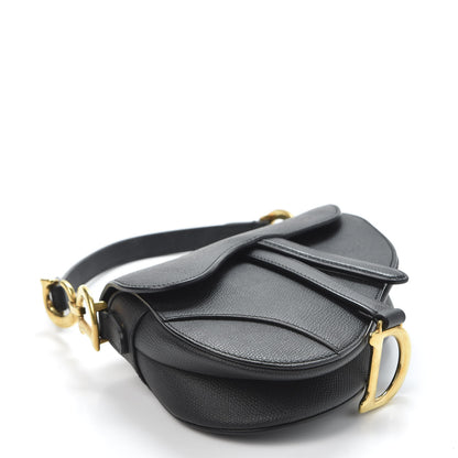 Christian Dior Grained Calfskin Mini Saddle Bag Black 3 of 11