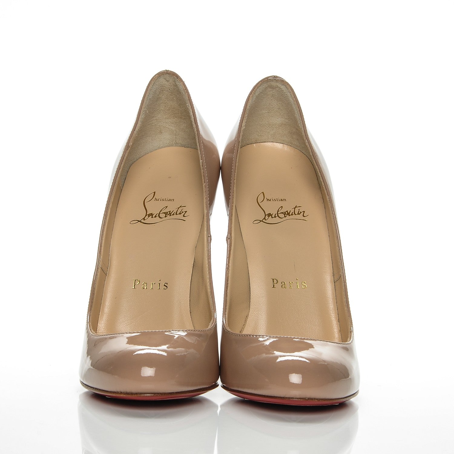 Christian Louboutin Patent Lady Lynch 120 Pumps 35 Nude 2 of 7
