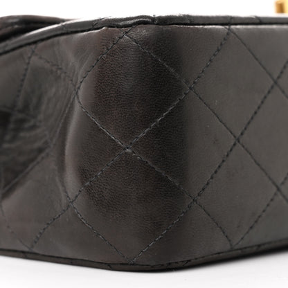 Chanel Lambskin Quilted Medium Double Flap Black 10 of 14