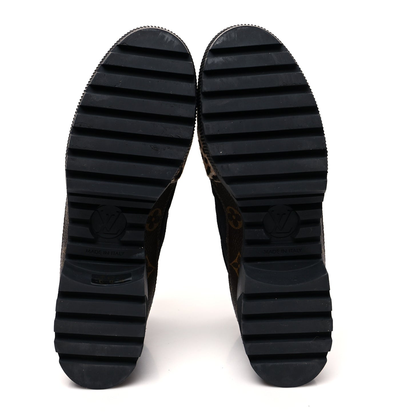 Suede Calfskin Monogram Laureate Platform Desert Boots 40 Black
