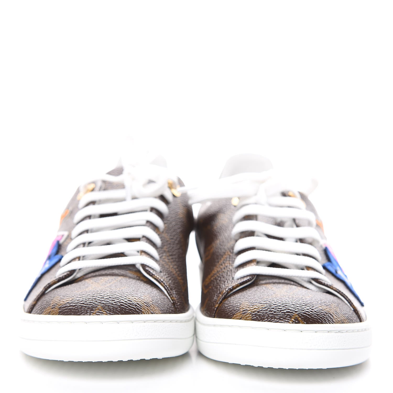 Louis Vuitton Calfskin Monogram LV Black Heart Sneakers 37.5 Cacao 2 of 9