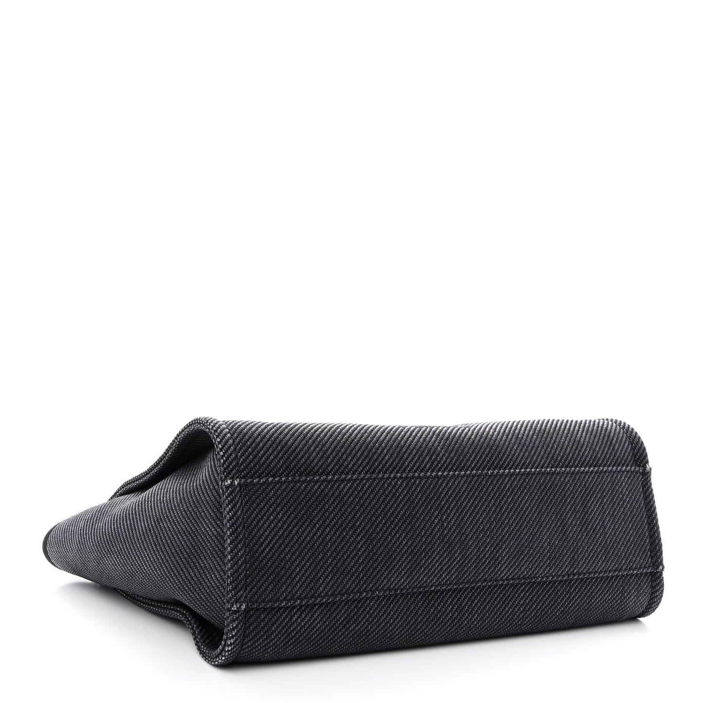 Mixed Fibers Calfskin Small Deauville Tote Black