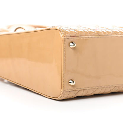Christian Dior Patent Cannage Large Lady Dior Beige 9 of 12