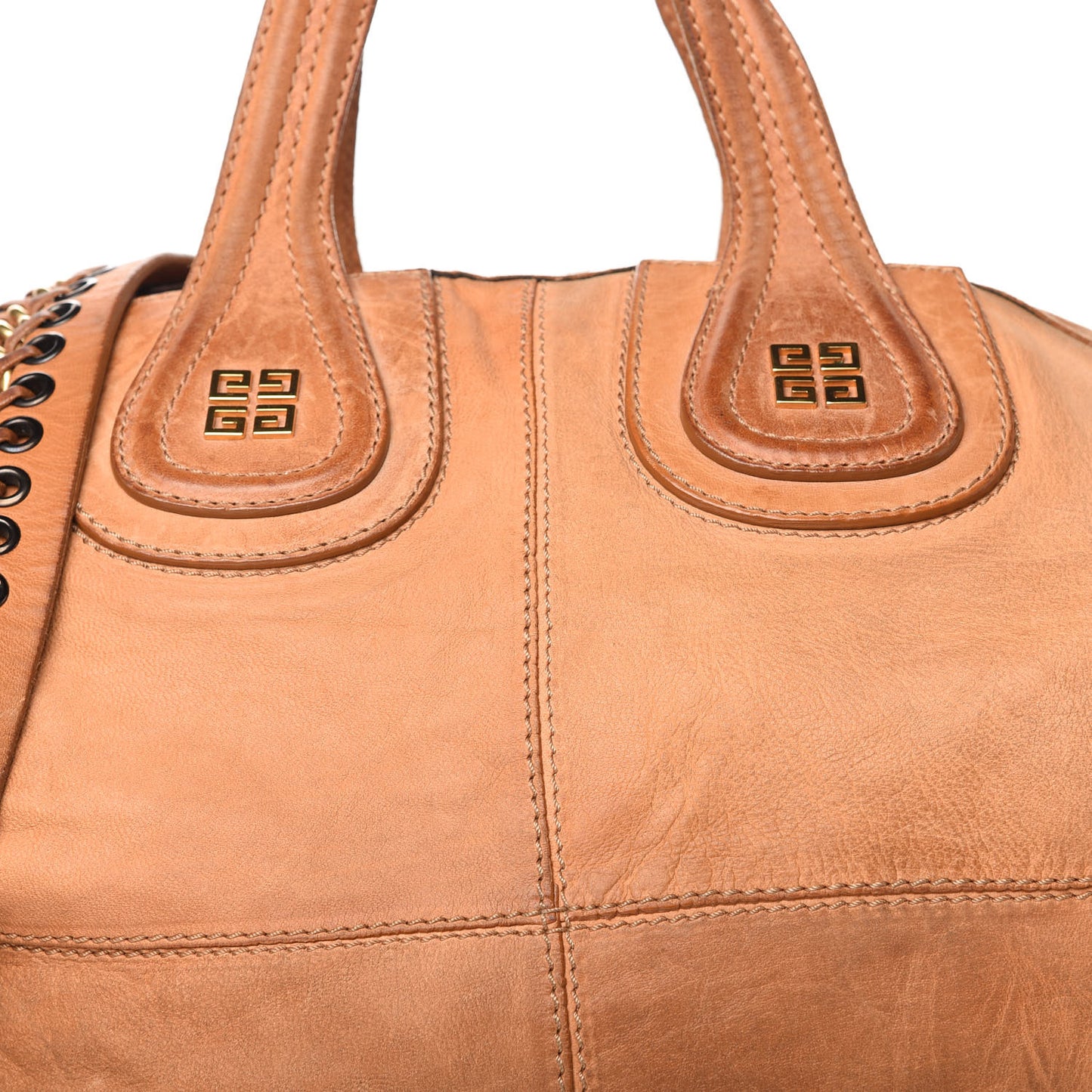 Wrinkled Lambskin Large Corset Chain Nightingale Tan