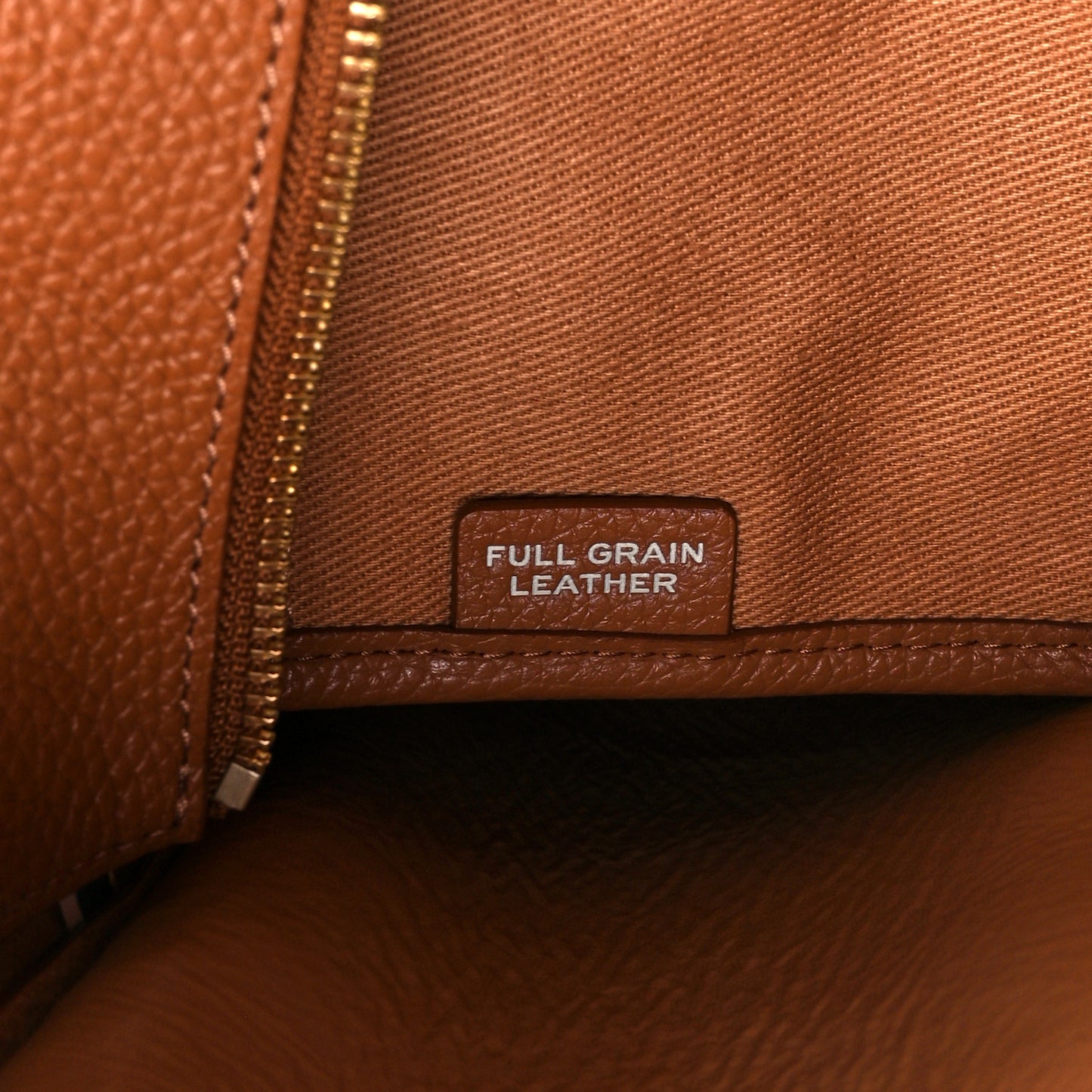 Grained Calfskin Small The Tote Bag Argan Oil