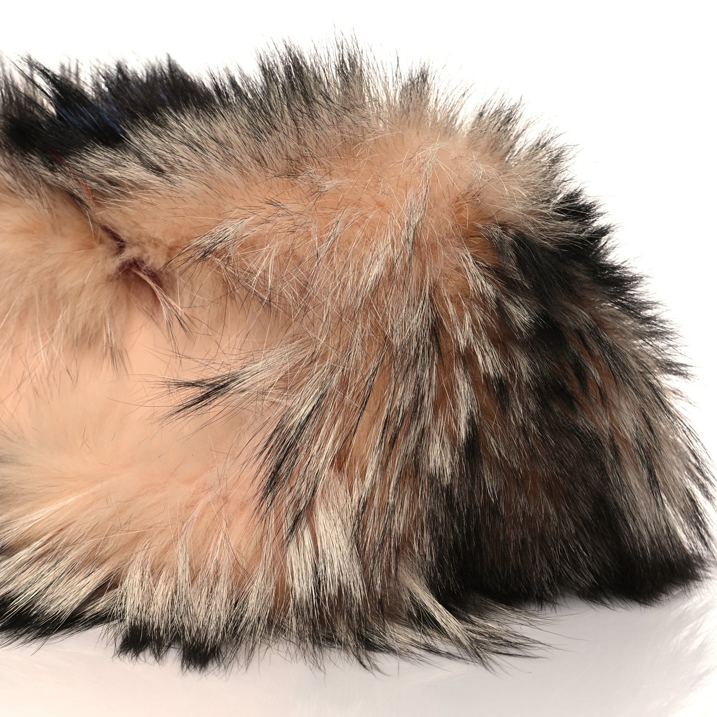 Metallic Nappa Fox Fur Mini Peekaboo Iconic Satchel Brown Multicolor