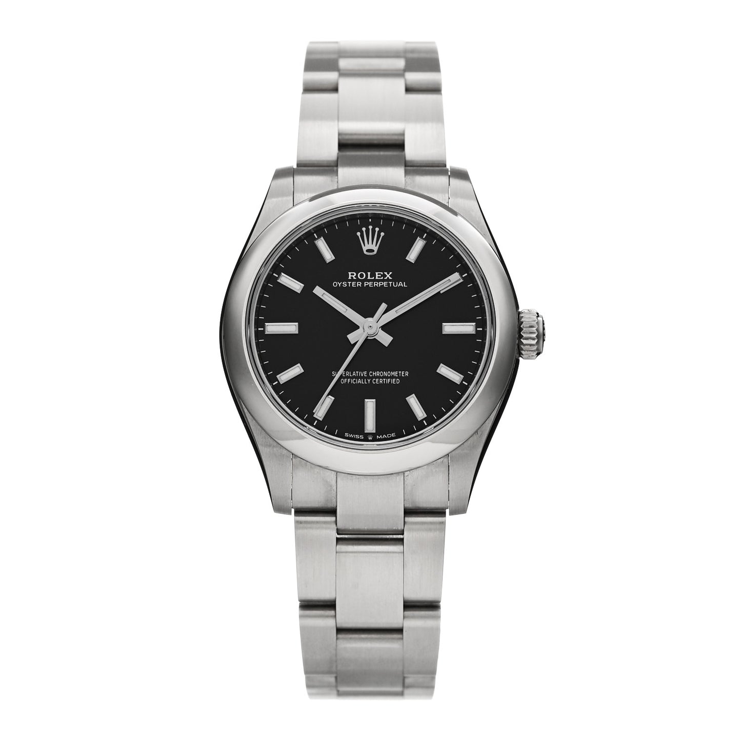 Stainless Steel 31mm Oyster Perpetual Watch Bright Black 277200