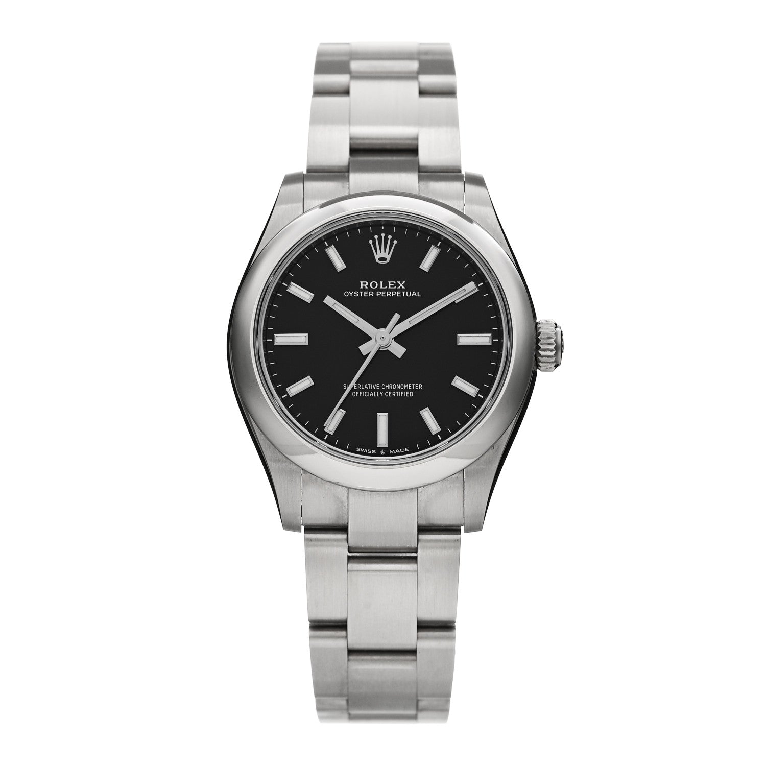 Rolex Stainless Steel 31mm Oyster Perpetual Watch Bright Black 277200 1 of 5