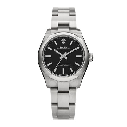 Rolex Stainless Steel 31mm Oyster Perpetual Watch Bright Black 277200 1 of 5