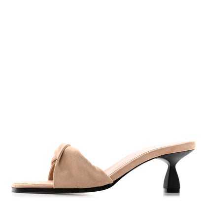 Hermes Suede Goatskin Giny 55 Sandals 38 Nude 1 of 11