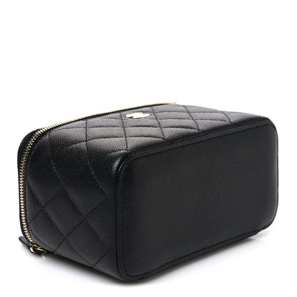 Chanel Caviar Quilted Small Vanity Case With Chain Black 4 of 10