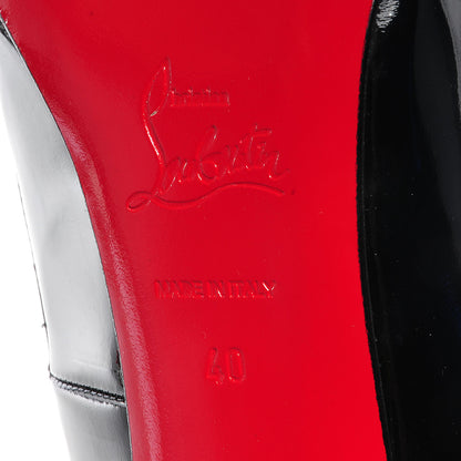 Christian Louboutin Patent Metallic Calfskin Duvette Cutout 120 Pumps 40 Black Gold 5 of 5