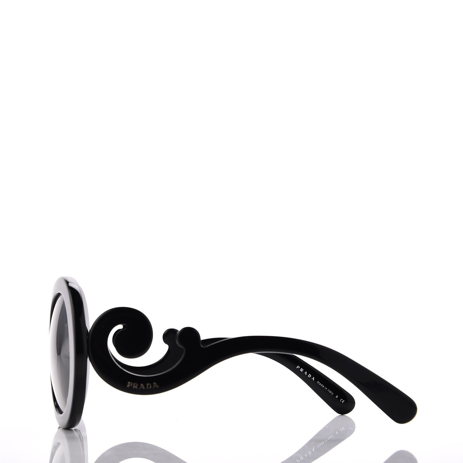 Prada Baroque Sunglasses SPR 27N Black 3 of 8