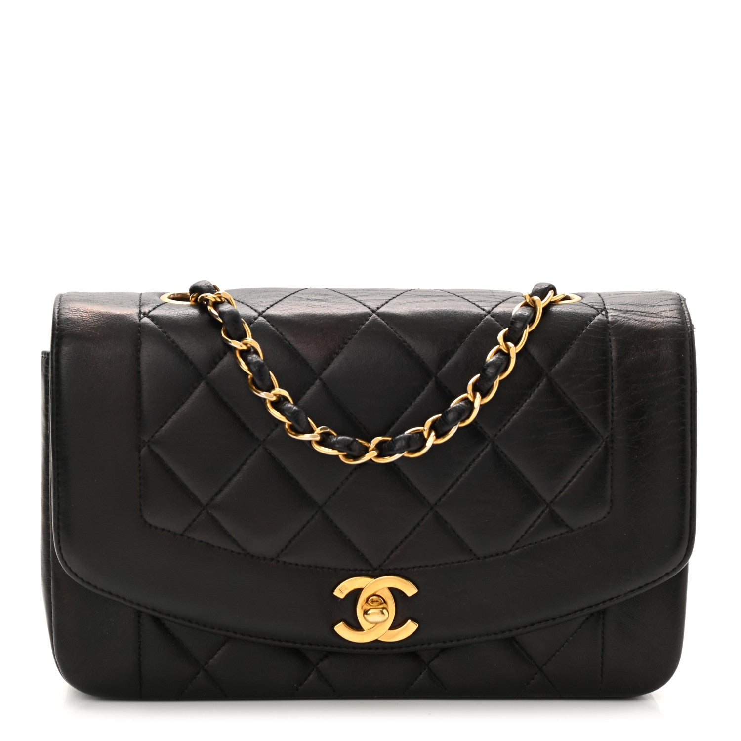Chanel Lambskin Quilted Small Single Flap Black 1 of 10