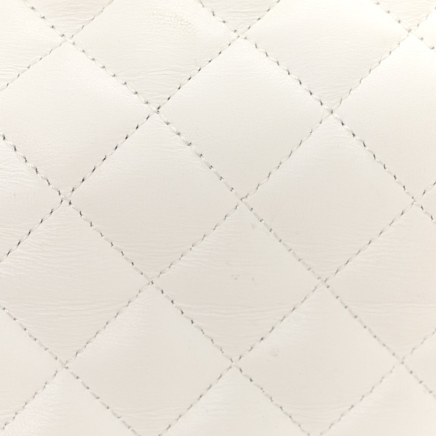 Nappa Quilted Medusa Medium Chain Crossbody White