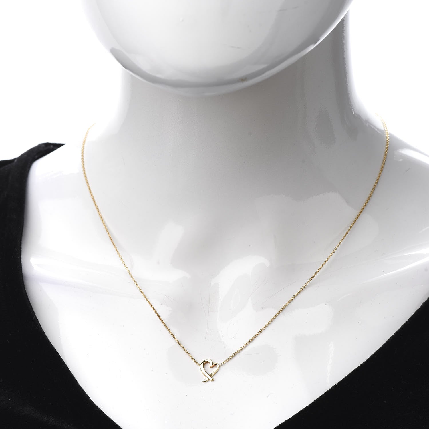 Tiffany 18K Yellow Gold Mini Paloma Picasso Loving Heart Pendant Necklace 2 of 4