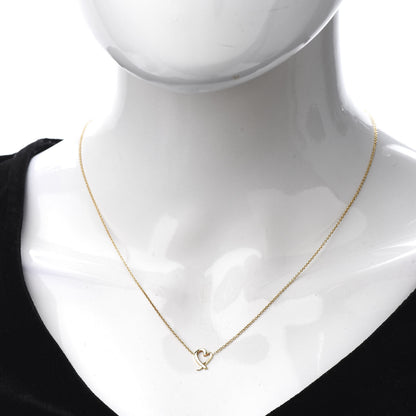 Tiffany 18K Yellow Gold Mini Paloma Picasso Loving Heart Pendant Necklace 2 of 4