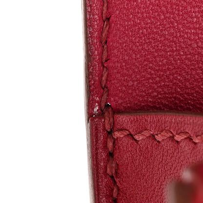 Hermes Tadelakt Egee Clutch Rouge Vif 8 of 10