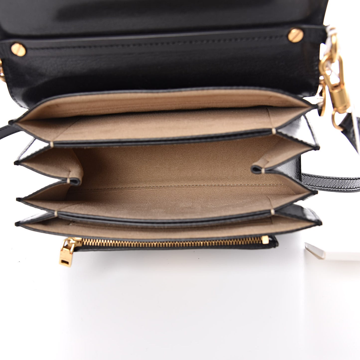Goatskin Quilted Small GV3 Shoulder Bag Black