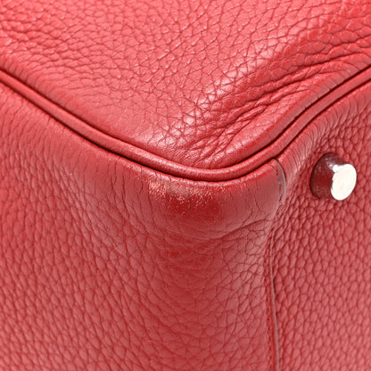 Hermes Taurillon Clemence Lindy 30 Rouge Garance 13 of 17
