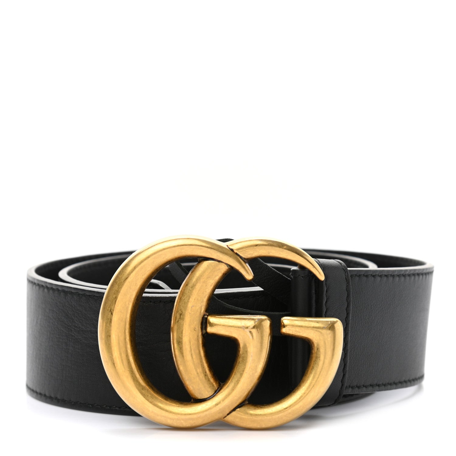Gucci Calfskin Double G 40mm Belt 75 30 Black 1 of 5