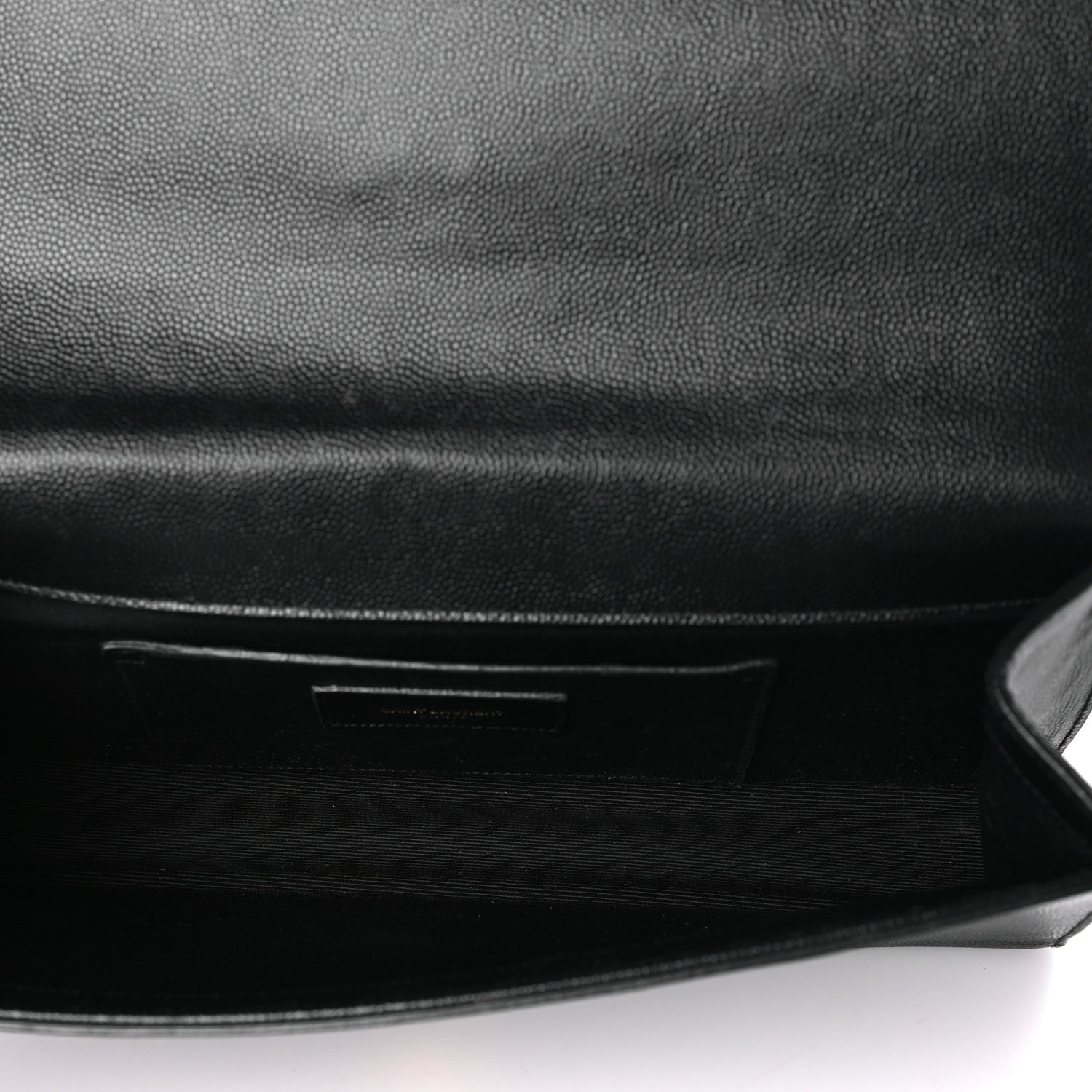 Saint Laurent Grain De Poudre Monogram Cassandre Clutch Black 6 of 7