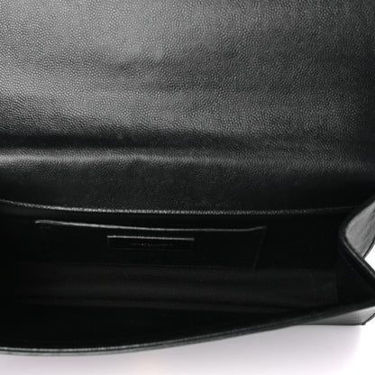 Saint Laurent Grain De Poudre Monogram Cassandre Clutch Black 6 of 7