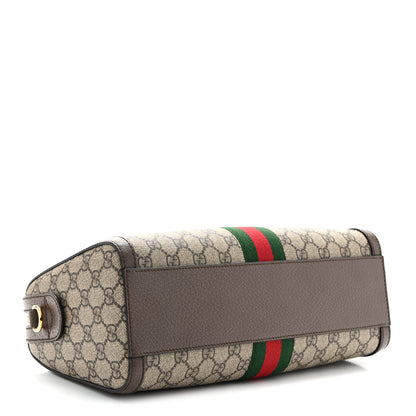 Gucci GG Supreme Monogram Web Medium Ophidia Boston Brown 4 of 10