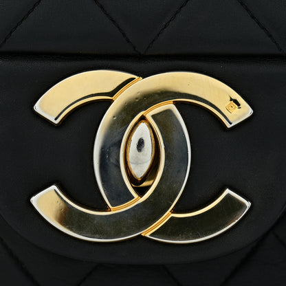 Chanel Lambskin Quilted XL Jumbo Single Flap Black 13 of 14