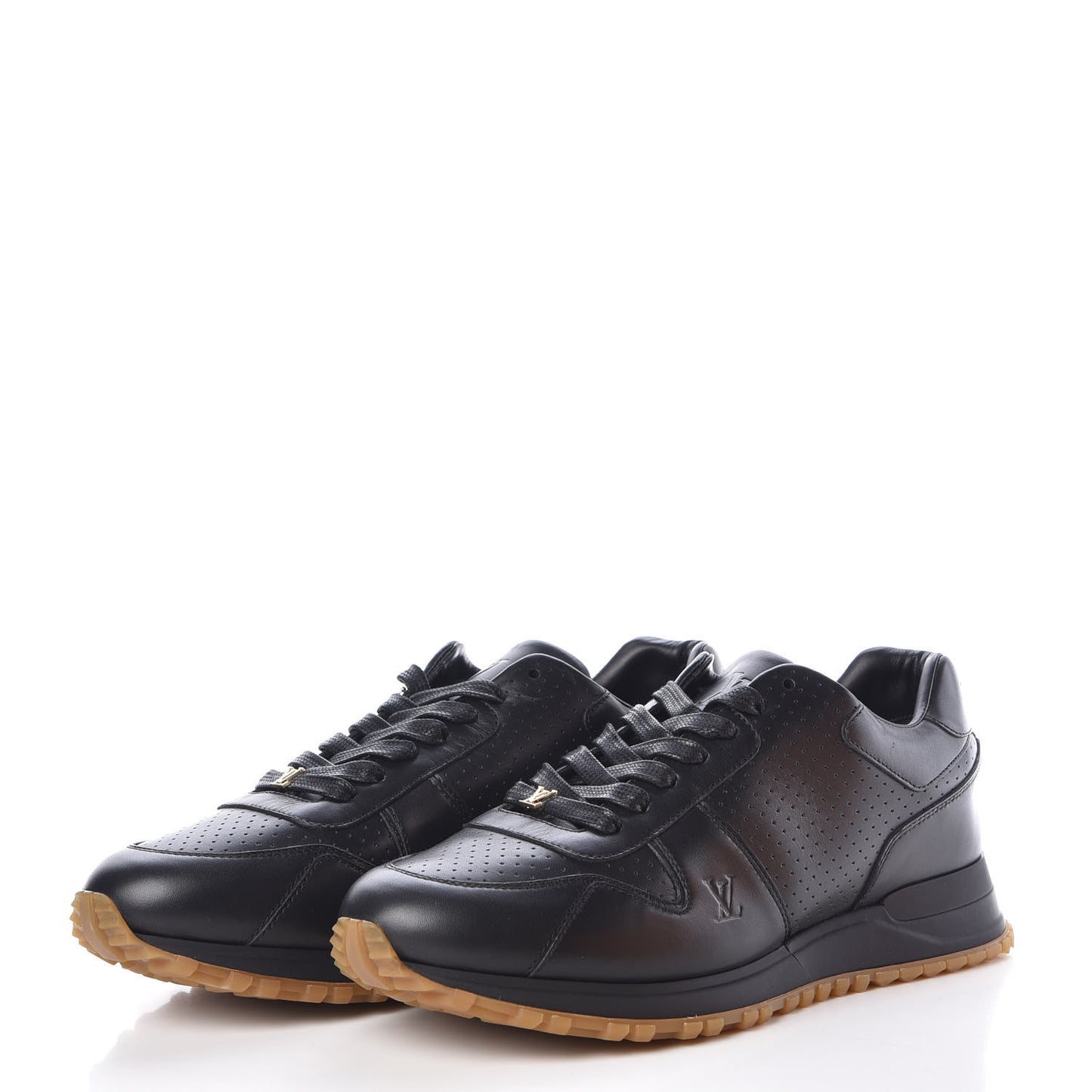 X SUPREME Calfskin Run Away Sneakers 7 Black