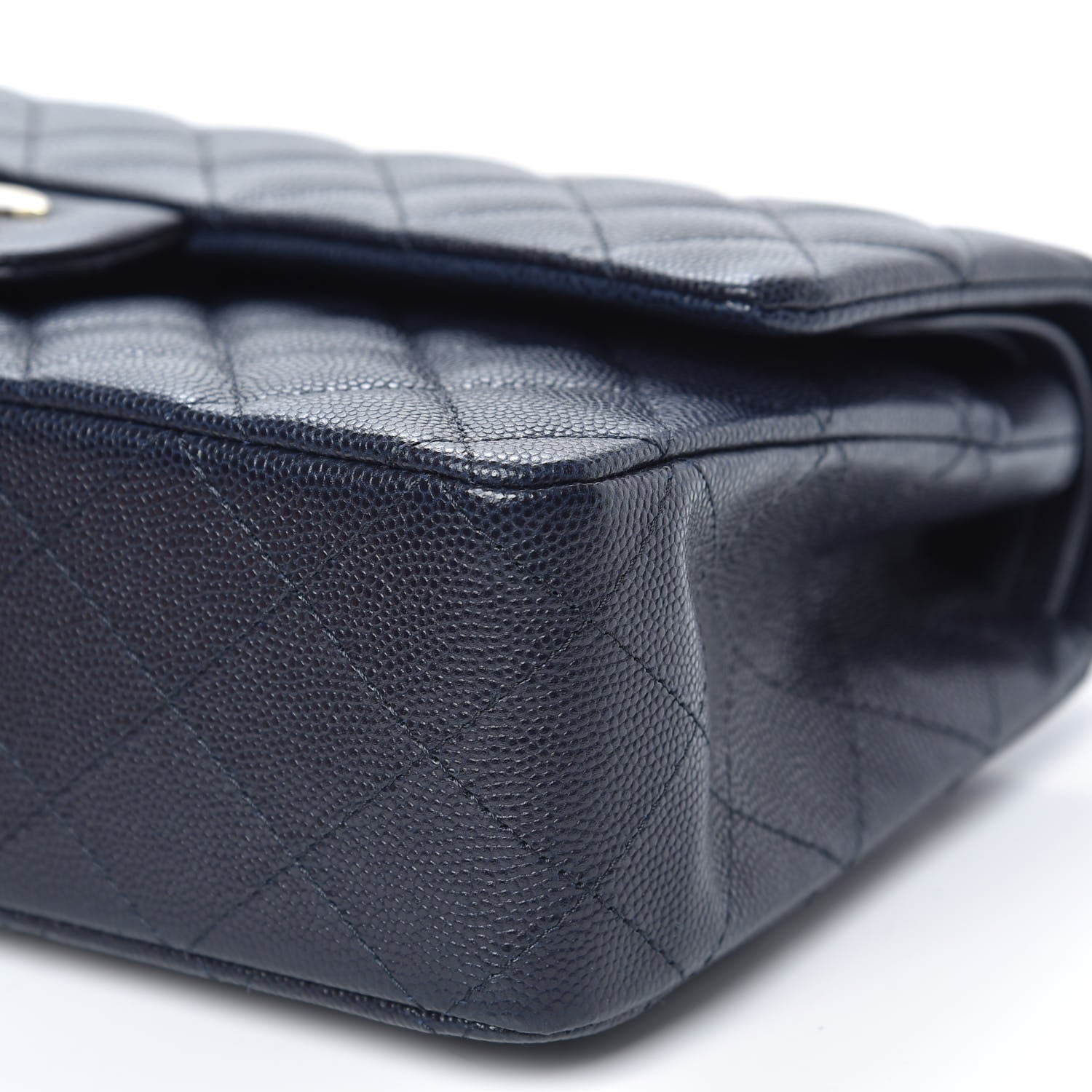 Chanel Caviar Quilted Medium Double Flap Navy 17 of 17