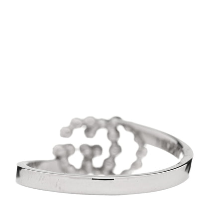 Gucci 18K White Gold Pink Topaz Running G Ring 53 6.25 3 of 7