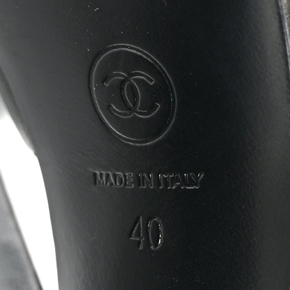 Chanel Lambskin Platform Sandals 40 Black 8 of 13