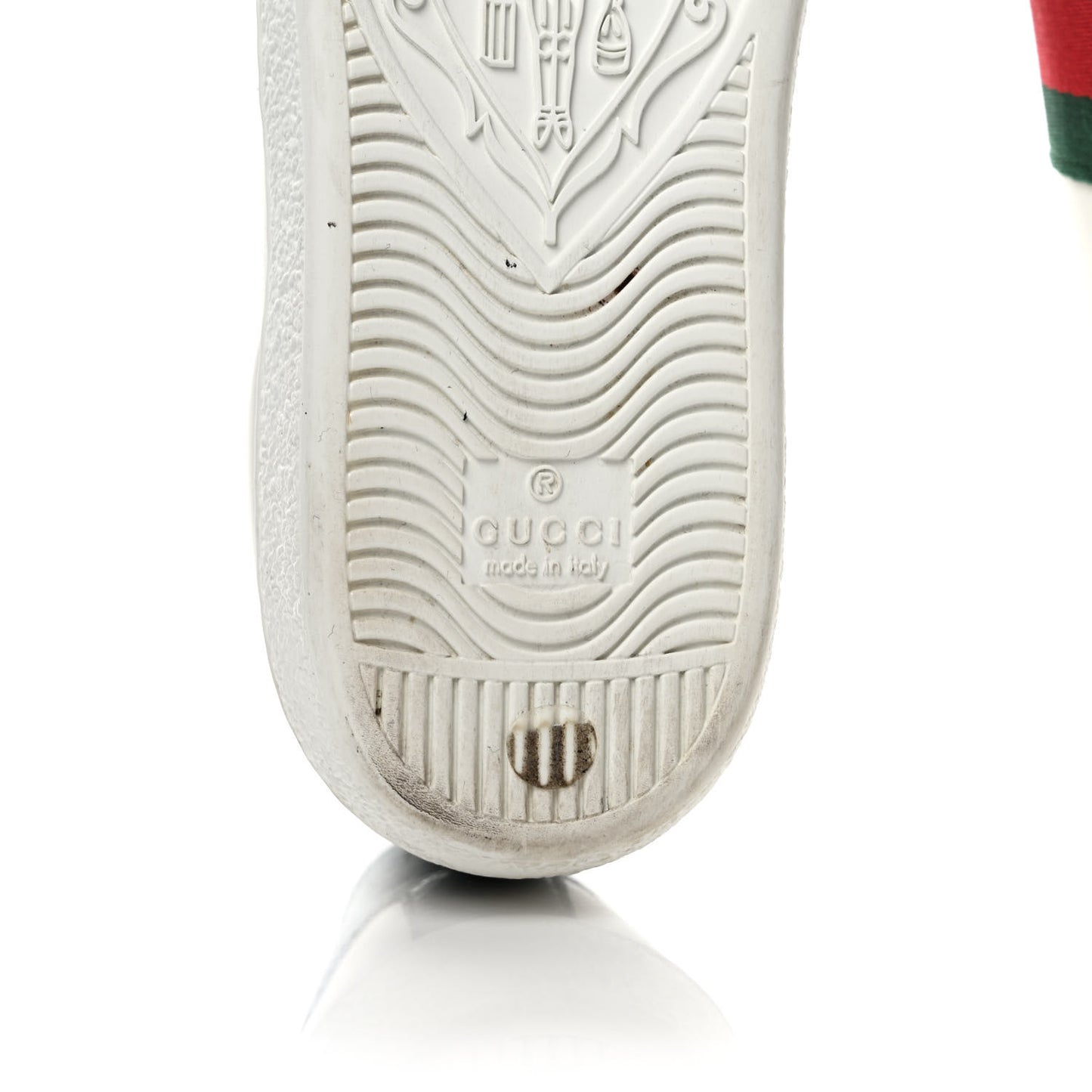 Calfskin Ayers Bee Embroidered Womens Ace Sneakers 37 White Green