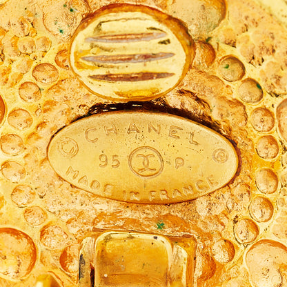 Chanel Round CC Clip On Earrings Gold 3 of 4