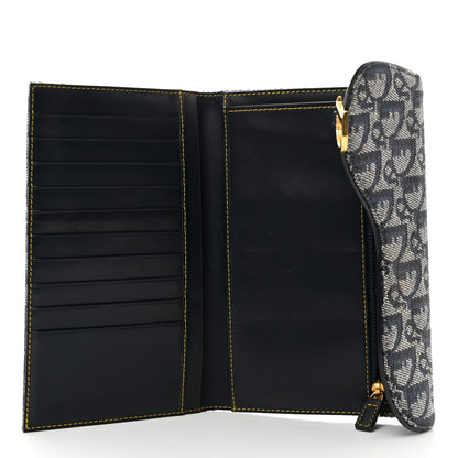 Christian Dior CHRISTIAN DIOR Monogram Saddle Wallet Navy 5 of 7