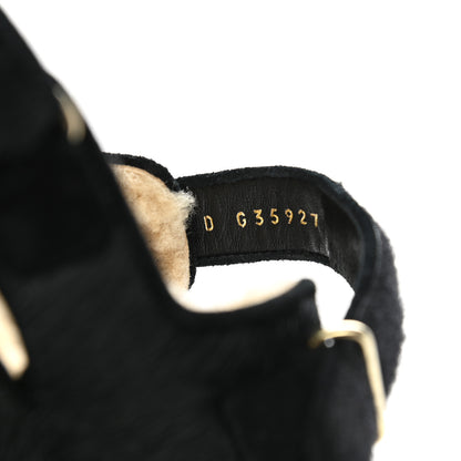 Chanel Calfskin Hair Suede Shearling Dad Sandals 39 Black 8 of 9