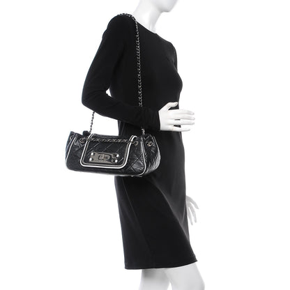 Chanel Lambskin Quilted East West Accordion Flap Black 3 of 14
