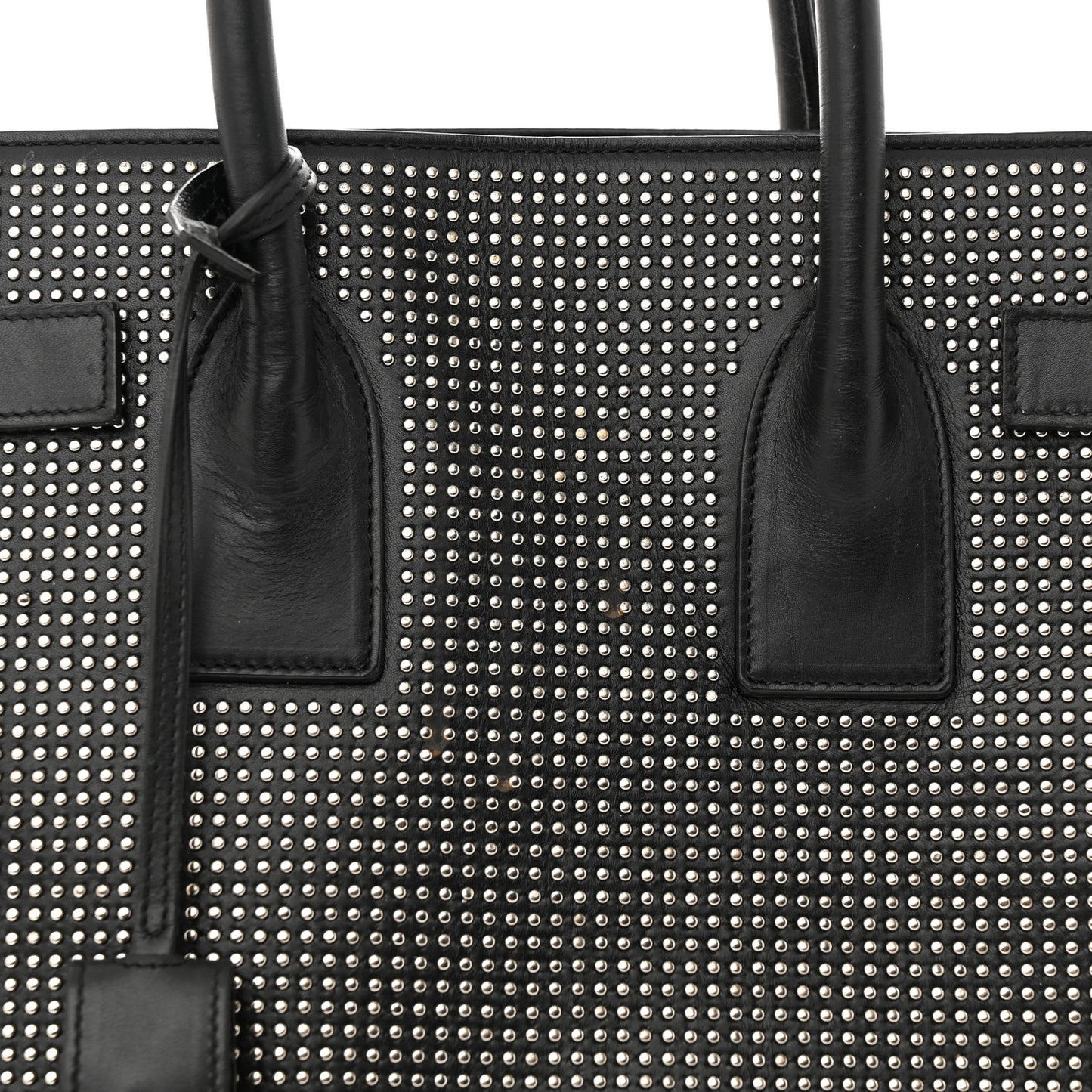Calfskin Studded Small Sac De Jour Black