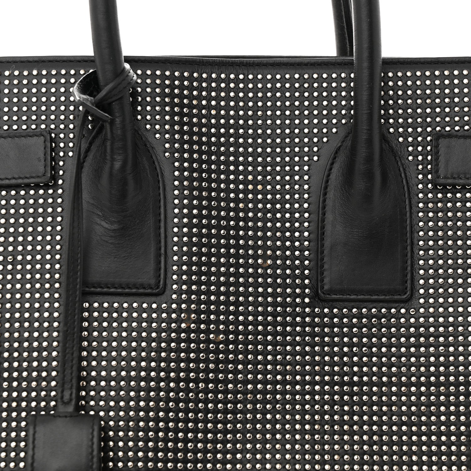 Saint Laurent Calfskin Studded Small Sac De Jour Black 10 of 18